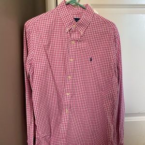 Plaid Polo Ralph Lauren Pink Long sleeve Button Up